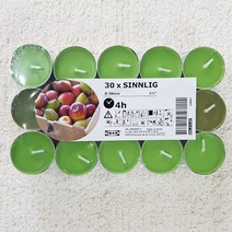 IKEA 이케아 SINNLIG 티라이트 30pack, 1PACK, 사과향