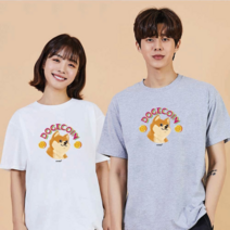 오너클랜 도지코인시바견진돗개6 반팔티 오버핏 BT