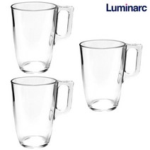 내열강화 투명 머그잔 320ml 3P 아이스커피 물컵 쥬스잔 유리컵, 단품, 1개