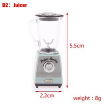 레몬 석류 녹 즙 짜기 짜개 1:12 Dollhouse Mini ture Coffeem ker 주방 빵 기계 Jui er 커피 포트 크리스마스 컵 음료 전기 모델, 04 B2