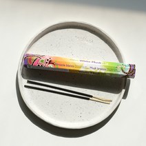 DARSHAN 다르샨 인센스 스틱 인도 명상 향 피우기 홀더 세트, white musk