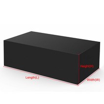 옥외 가구 덮개 방수 비 눈 먼지 방풍 반대로 u 옥스포드 직물 정원 잔디밭 안뜰 가구 덮개 40 크기, 152X104X71cm, CHINA, 01 black