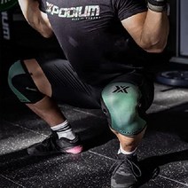 XPODIUM 무릎 슬리브 (1 쌍) 7mm 크로스 트레이닝 스쿼트 역도 파워 리프팅, 녹색