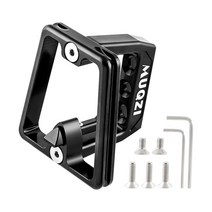 초경량 접이식 자전거 프론트 캐리어 블록 알루미늄 합금 마운트 하드웨어 사이클링 액세서리, 70mmx65mmx52mm, 알류미늄, 검은색