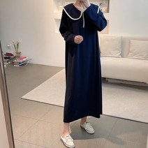 헤일리 둥근 카라 지퍼 롱원피스