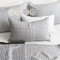 아이스 실크 모던 체크 인견 쿠션 (4컬러) 무형광 바이오 워싱 사이즈 맞춤 제작 가능