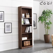 도아르 슬림 좁은 틈새 책장 낮은 4단 5단 400 600 800, 600 5단 책장-다크엘다