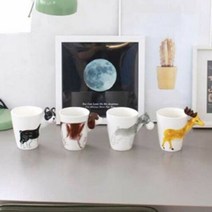 동물 캐릭터 입체 머그 4종 택1, 사슴, 1개