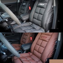 코지 가죽 리무진시트커버 아이오닉6 캐스퍼, 뒷좌석 전체 시트커버, 브라운, 1개