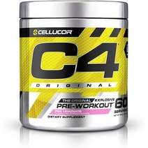 Cellucor 셀루코어 C4 운동전 부스터 프리워크아웃 헬스부스터 30 60 서빙, 아이스 블루 래즈, 60인분 (1팩)