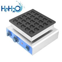 상업 CE 110V/220V NO스틱 25 홀 네덜란드 poffertjes 그릴 미니 팬케이크 기계 전기 메이커, CHINA, 버건디, 220V + AU
