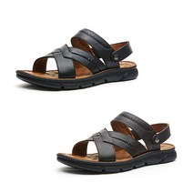 (21SS)마쯔 남성 소가죽 X스트랩 샌들 2.5cm LCMW82M126