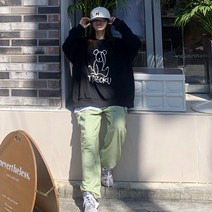 애플망고옷장 빅사이즈 오버핏 덕구 긴팔 롱박스티 무지 데일리 간절기 홈웨어
