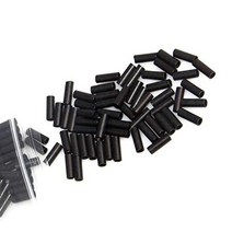 agool 300pcs 단일 배럴 크림프 슬리브 - 구리 매트 블랙 산화 컬러 니켈 도금 튜브 와이어 낚싯줄 리더 커넥터 9 사이즈 낚시링, 1.4mm