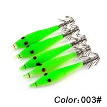 물고기 왕 5 색 5 개몫 오징어 후크 소프트 미끼 낚시 미끼 인공 오징어 후크 지그 낙지 오징어 새우, 006