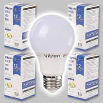 12W LED전구 벌브 주광색 주백색 전구색 비츠온 E26 Base(백열 60W대체) 컨버터내장형 60*116mm, 10개, 주광색_6500K(60*116mm)