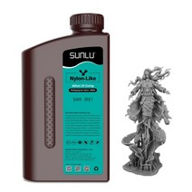 헬특 프린터레진 3D 수지 프린터레진SUNLU-물 세척 가능/ABS/표준/Like PA UV 수지 1KG 액체 낮은 냄새 빠, 04 Like PA-DarkGrey