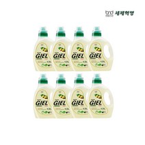 [세제혁명] 지엘 액체세제 1.3L x 8통[투명], 8개