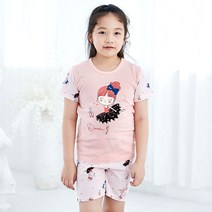 아동용 발레리나 5부 자카드 실내복 상하벌