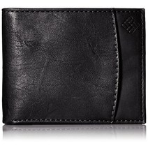 Columbia 남성용 RFID 패스케이스 지갑 콜 블랙 원사이즈, One Size