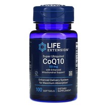 라이프 익스텐션 미토콘드리아 지원이 향상된 슈퍼 유비퀴놀 코엔자임 50 mg 100 소프트젤