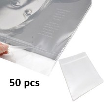 lp수납장 50pcs 12quot 턴테이블 플레이어 용 녹음 보호 슬리브 lp 비닐 레코드 자체 접착 레코드 가방