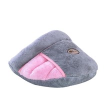 고양이 동굴 침대 양털 집 고양이 침낭 개 침대 매트 새끼 고양이 집 쿠션 둥지 강아지 애완 동물 침대 애완 동물 제품, 애플 그린