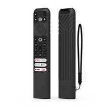 실리콘 원격 케이스 TCL TV 리모컨 RC902V FMR1 구글 안드로이드 스마트 QLED 음성 보호 커버 환경, 02 BLACK