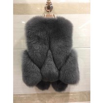 페이크 엠보 조끼 미디 여성 빅사이즈 퍼