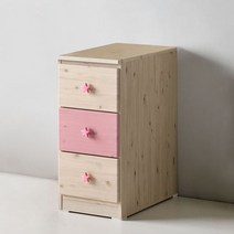 [천삼백케이] [블랑누보] 3단 책상 서랍장 345 (5colors), 핑크