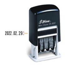 일부인 자동스탬프 S-300 흑 월숫자로표기 홀더랜덤, 상세설명 참조, 없음