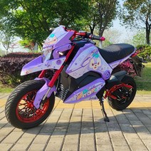 미니바이크 핑크 여성용 성인용 빈티지소형 입문용 49cc 레저용 포켓, 스카이블루 72V 이상