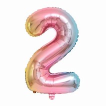 애드벌룬 에드벌룬 현판식 제막식천32/40 인치 그라데이션 컬러 호일 번호 풍선 생일 파티 장식 베이비 샤, 02 2_03 40 인치