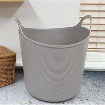Du-28164 라인 빨래바구니 브라운 바스켓/세탁용품/빨래통/손잡이통/고무바스켓, 단일 수량, 상세페이지 참조