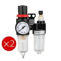 미니산소통 공기통 공기 압축기 필터 afc-2000 공압 필터 공기 조절기 피팅 압축기 오일 물 분리 미터 공기 처리 장치, afc2000-2pcs