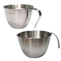 국산 스텐 계량컵 손잡이 이유식 눈금컵 용량선택, 75OmI