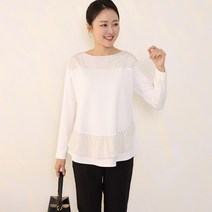 마담센스 샤인프릴 프리 탑 MT9284 엄마옷 미시옷 빅사이즈여성 미시캐주얼룩