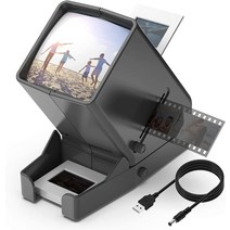 필름스캔 필름 사진 카메라 현상 인화 스캐너 DIGITNOW! 35mm 슬라이드 및 필름 뷰어 3배 배율 LED 조명 U, 한개옵션0