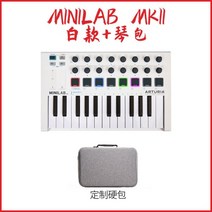 미디 키보드 미니 건반 마스터 키보드 전자 컨트롤러, 미니랩 MKII 화이트 + 하드백