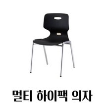 럼버 서포트 부착형 허리강화 회의의자 서재용의자 튼튼한의자, 멀티하이팩의자(스타킹)_레드