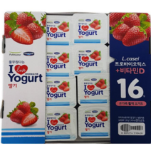 [메가마트]풀무원 아이러브 요거트 딸기 80g*16개, 1280g, 1개