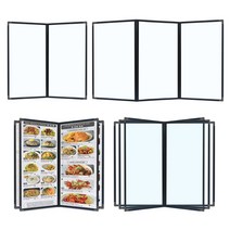 [홈앤스쿨] 다성글로벌 이룸 책자식 투명 메뉴판 M 사이즈 4P 6P 8P 12P