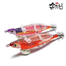밴딩 삼봉에기 3.2호 한치 갑오징어 쭈꾸미 낚시 채비 애기 요즈리 에비슷테 울트라, E582-레드