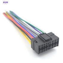 car stereo radio 16pin male 플러그 하네스 for sony for jvc radio audio player 어댑터 배선 하네스 커넥터 music player, 검은 색