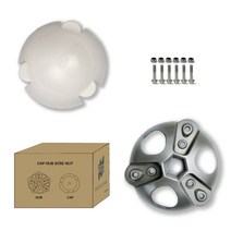 제네레이터 직경 135mm 휠 허브 및 356 바람 베인 블레이드의 나사 앰프가 있는 캡 수평 풍력 발전용 너트 키트, 3휠 허브 및 캡