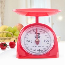주방저울 정밀기계식 조리용품 제빵용 요리 주부필수품 휴대용 계량, 주방저울1kg-빨강, 상세페이지 참조6