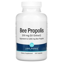 레이크에비뉴 뉴트리션 Lake Avenue Nutrition Bee 프로폴리스 1000 mg 240 Count 베지 캡슐