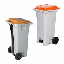 아파트 음식물 수거함 쓰레기통 업소 보관함 120리터 잔반쓰레기, ★픞_120L-노랑-완충기추가, 단품