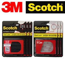 3M 듀얼락 초강력 찍찍이 테이프 6쌍 두얼락, 검정3포장6쌍 1EA