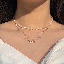 [ 스몰굿띵 ] MBTI 큐빅 스왈로브스키 목걸이